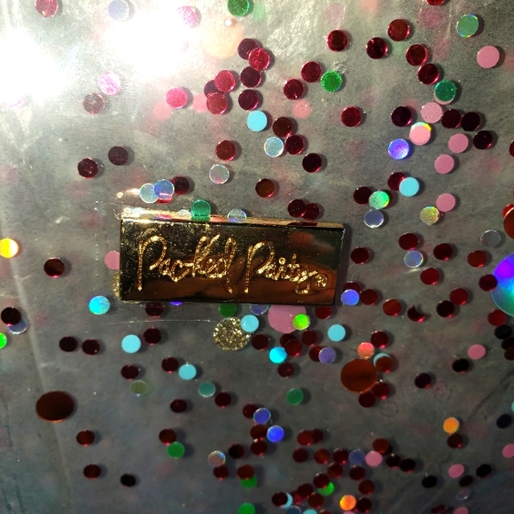 PACKED PARTY CONFETTI TOTE WITH BLUE HANDLES NWT - Picture 1 of 4